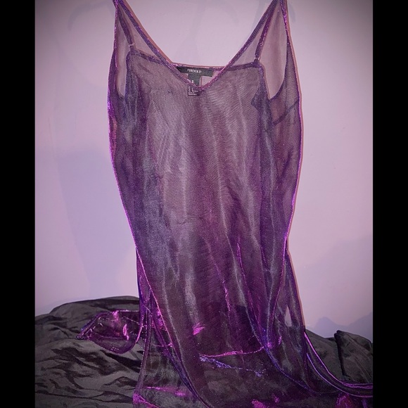 Forever 21 Dresses & Skirts - **SOLD**FOREVER 21 sparkly sheer midi festival dress